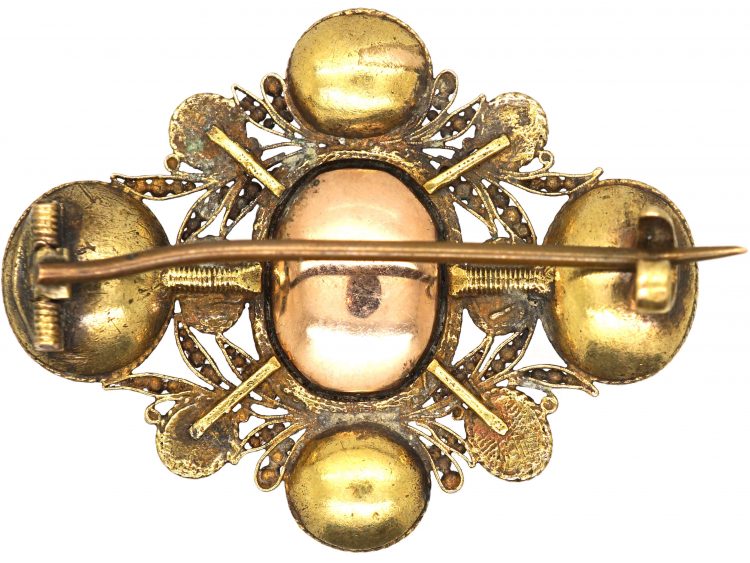 Georgian 15ct Gold Harlequin Brooch
