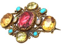 Georgian 15ct Gold Harlequin Brooch
