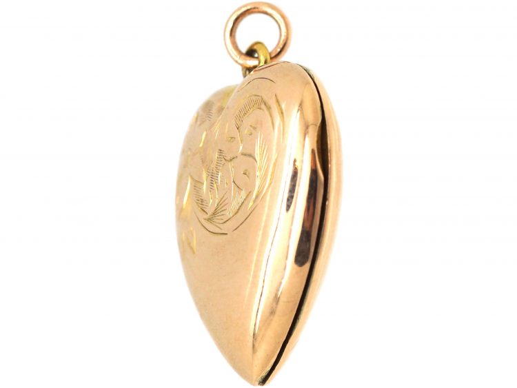 Edwardian 9ct Back & Front Heart Shaped Locket