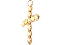 Georgian Gold Cross set with Topaz