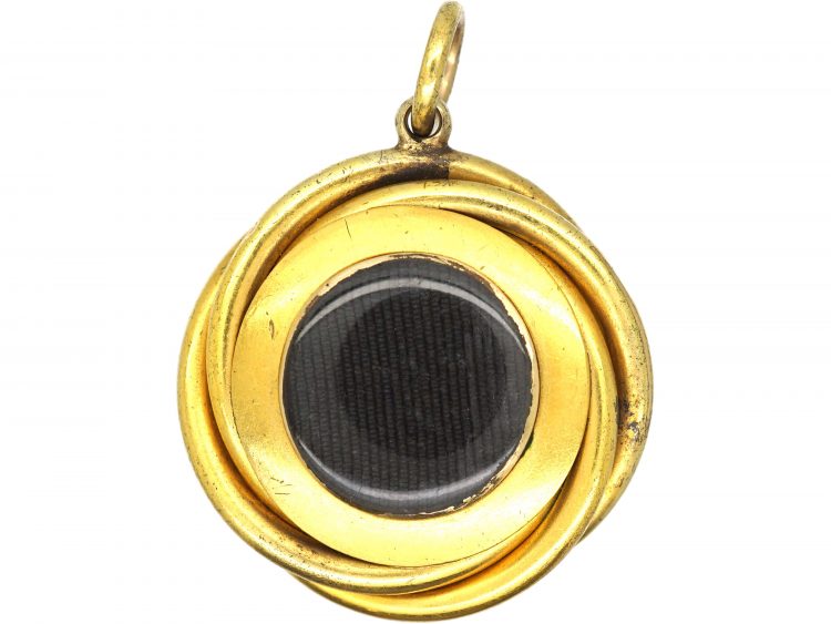 Victorian 15ct Gold & Turquoise Enamel & Natural Pearl Star Pendant with Glazed Locket