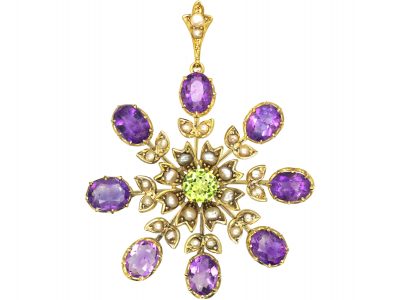 Edwardian 15ct Gold Suffragette Pendant