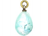 Edwardian Blue Enamel Egg Pendant