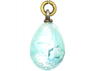 Edwardian Blue Enamel Egg Pendant