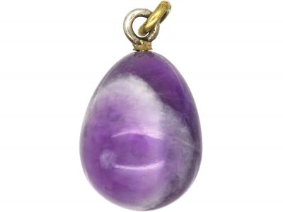 Edwardian Amethyst Egg Pendant