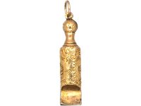 Edwardian 9ct Gold Whistle Pendant