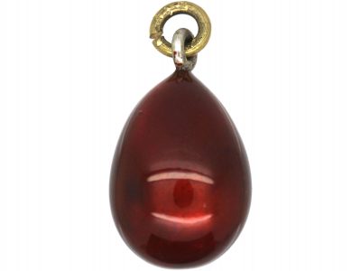 Edwardian Red Enamel Egg Pendant