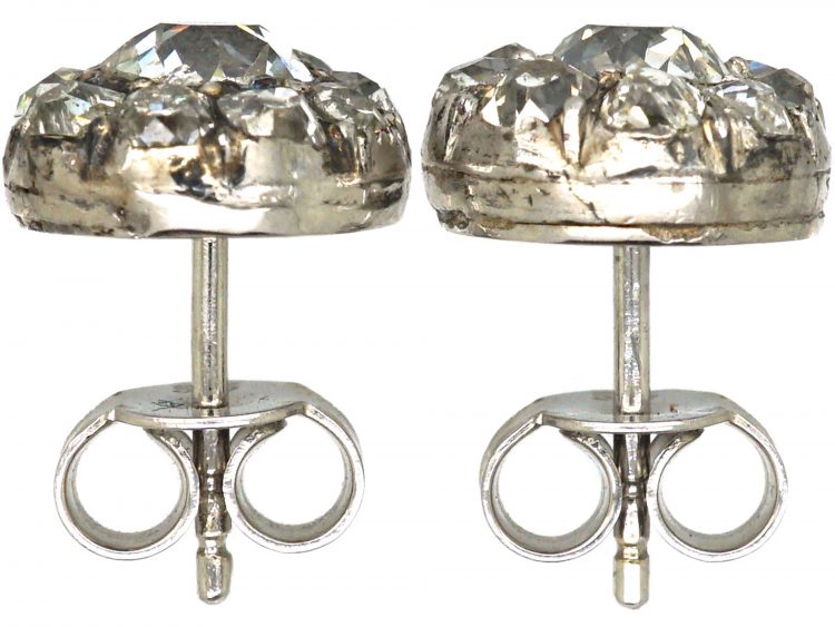 Georgian Diamond Cluster Earrings