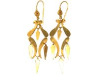 Victorian 15ct Gold Triple Drop Earrings