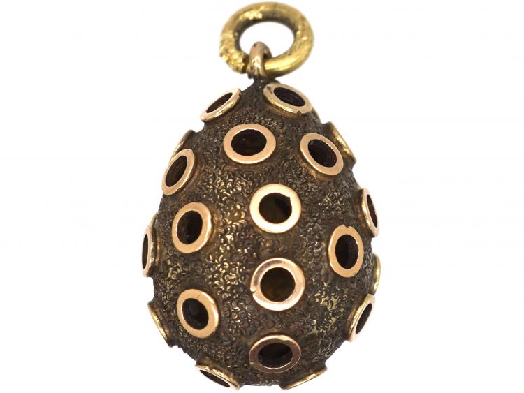 Edwardian 15ct Gold Egg Pendant