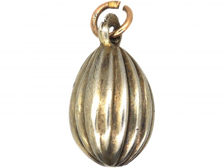 Pre Revolution Russian Silver Egg Pendant