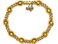Edwardian 10ct Gold Bracelet with Flower Motifs set with Natural Split Pearls & Turquoise