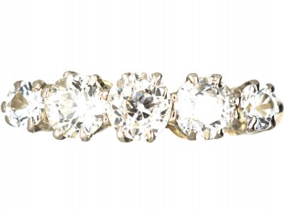 Edwardian 18ct Gold, Five Stone Diamond Ring