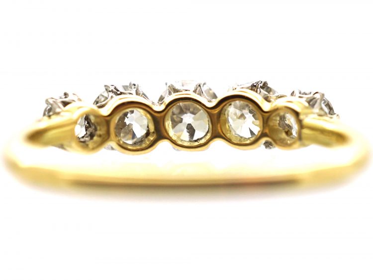 Edwardian 18ct Gold, Five Stone Diamond Ring