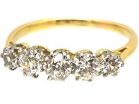 Edwardian 18ct Gold, Five Stone Diamond Ring