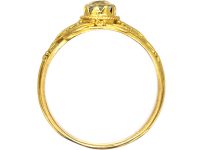 Arts & Crafts 18ct Gold Ring set with an Aquamarine attributed to Arthur Gaskin