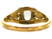 Arts & Crafts 18ct Gold Ring set with an Aquamarine attributed to Arthur Gaskin