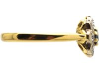 18ct Gold, Sapphire & Diamond Cluster Ring