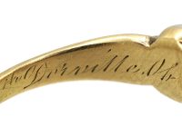 Early 19th Century 18ct Gold & Silver, Diamond Cluster Ring with Locket on Reverse