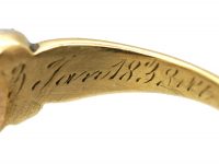 Early 19th Century 18ct Gold & Silver, Diamond Cluster Ring with Locket on Reverse