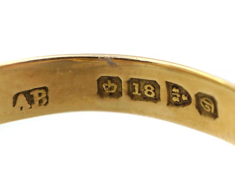 Early 20th Century 18ct Gold Lover's Knot Ring set with a Diamond