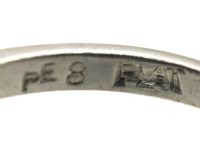 Retro Platinum, Sapphire & Diamond Three Stone Ring