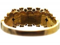 Victorian 15ct Gold Ring set with Natural Split Pearls with Small Rubies along the Middle
