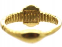 Georgian 18ct Gold Ouroboros Ring set with Four Turquoise & a Diamond