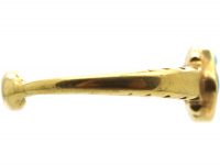 Georgian 18ct Gold Ouroboros Ring set with Four Turquoise & a Diamond