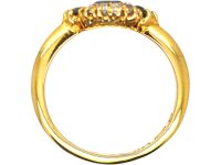 Victorian 18ct Gold, Green Tourmaline & Diamond Ring