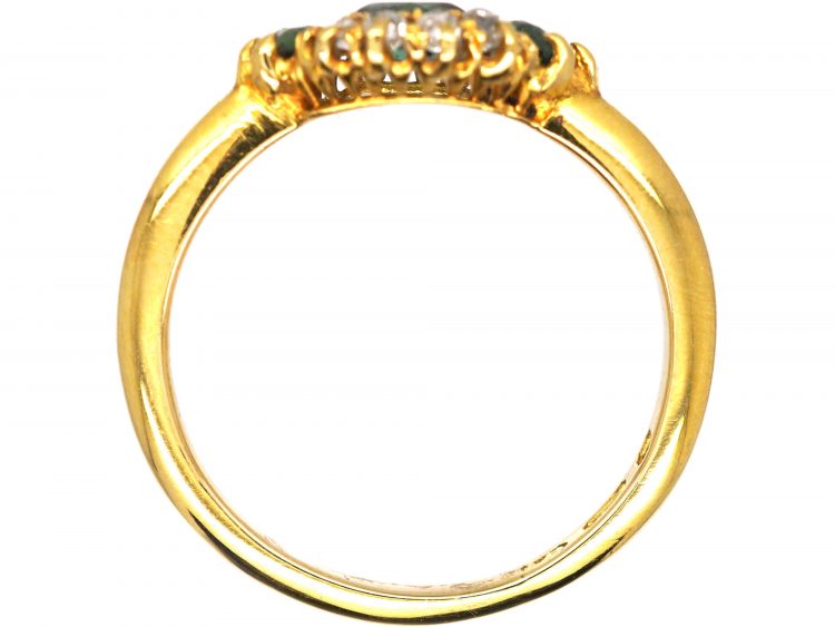 Victorian 18ct Gold, Green Tourmaline & Diamond Ring