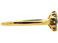Victorian 18ct Gold, Green Tourmaline & Diamond Ring
