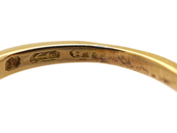 Victorian 18ct Gold, Green Tourmaline & Diamond Ring
