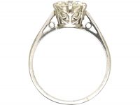 Art Deco Platinum, Diamond Solitaire Ring