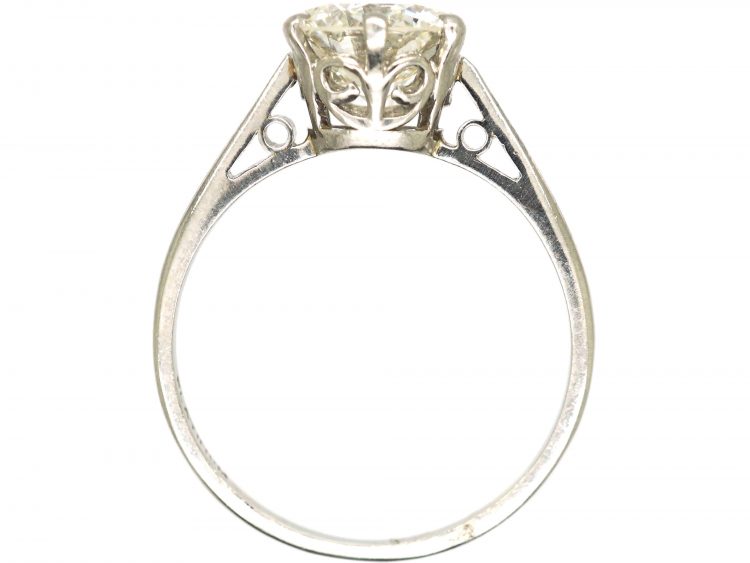 Art Deco Platinum, Diamond Solitaire Ring