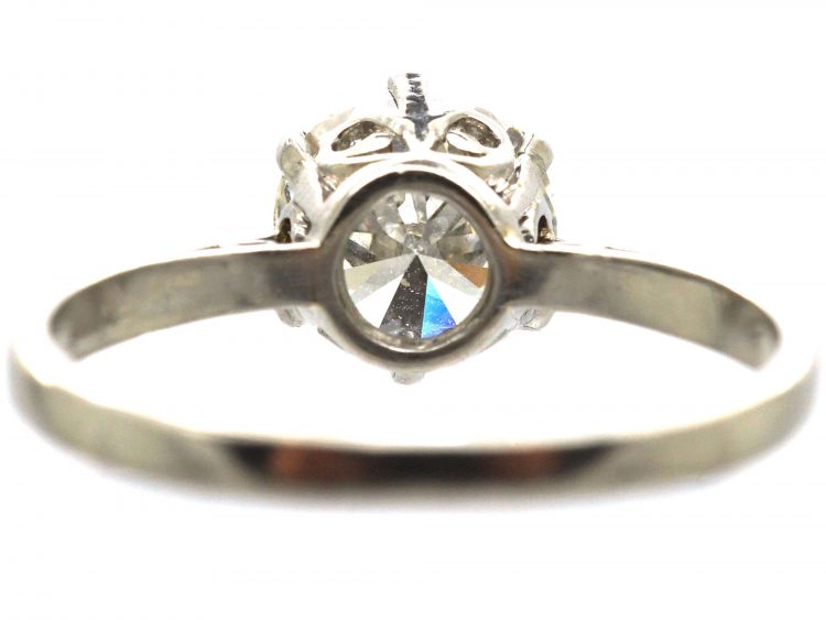 Art Deco Platinum, Diamond Solitaire Ring