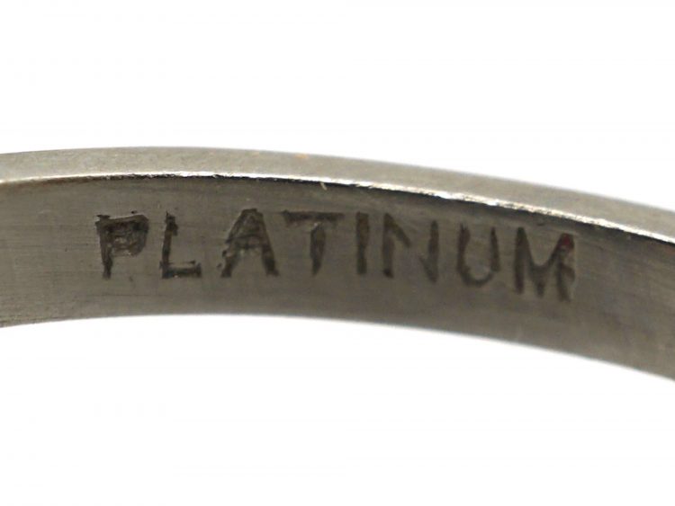 Art Deco Platinum, Diamond Solitaire Ring