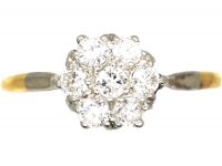 Early 20th Century 18ct Gold & Platinum, Diamond Cluster Ring