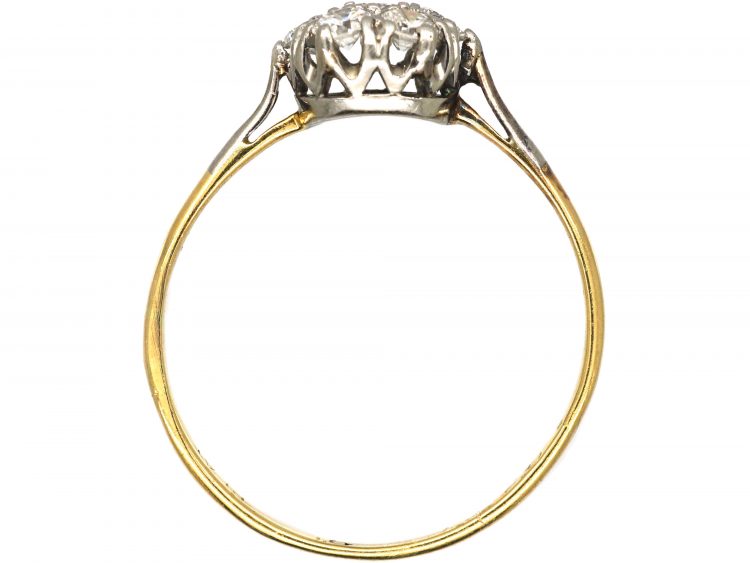 Early 20th Century 18ct Gold & Platinum, Diamond Cluster Ring