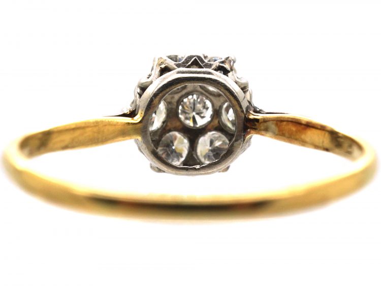 Early 20th Century 18ct Gold & Platinum, Diamond Cluster Ring