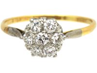 Early 20th Century 18ct Gold & Platinum, Diamond Cluster Ring