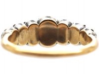 French Early 19th Century Five Stone Old Mine Cut Diamond Ring