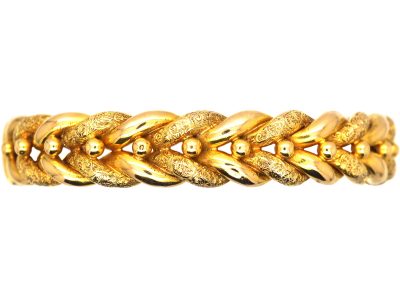 Victorian 15ct Gold Interwoven Illusion Bangle