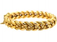 Victorian 15ct Gold Interwoven Illusion Bangle