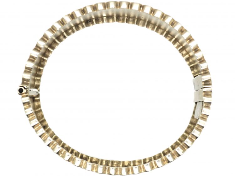 Victorian Silver & Gold Overlay Bangle in Aesthetic Style
