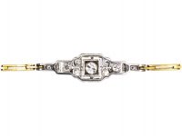 Art Deco 18ct Gold & Platinum, Diamond Bracelet