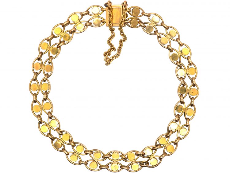 Edwardian 15ct Gold & Turquoise Bracelet