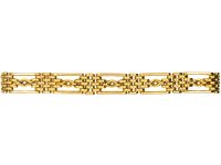 Edwardian 15ct Gold Gate Bracelet with Knot Detail