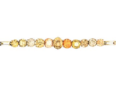 Edwardian Gold Bracelet set with Zircons