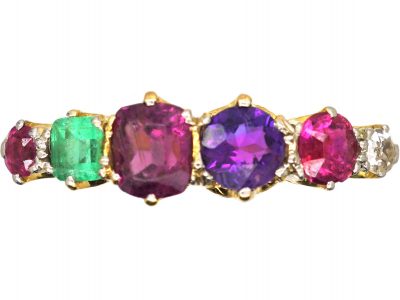 Edwardian 18ct Gold & Platinum, Acrostic Ring That Spells Regard